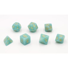 Dobbelstenen Pastel Turquoise7 set